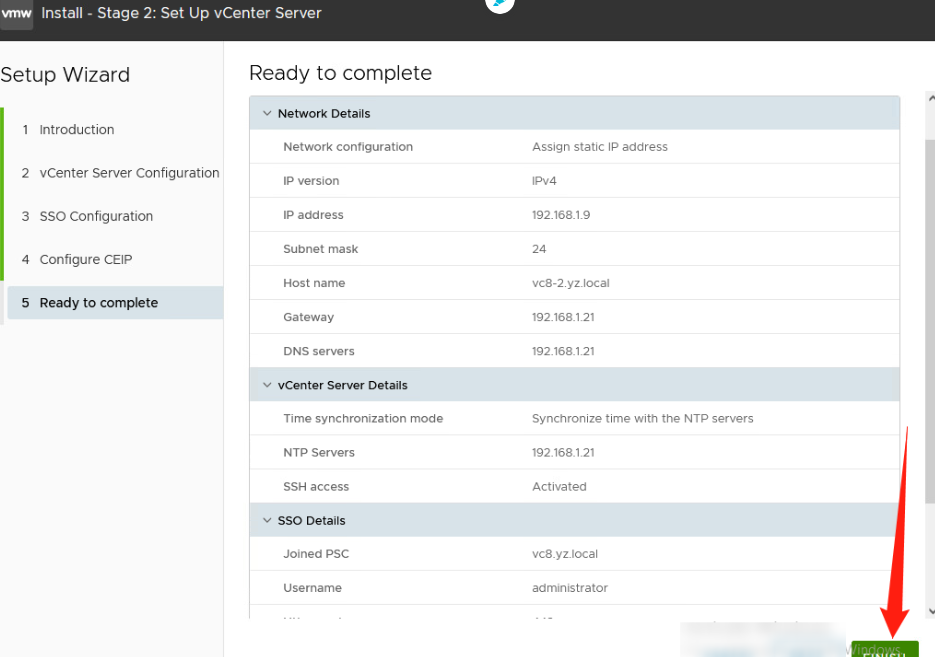安装vCenter Server Appliance(VCSA) 8.0插图24 image